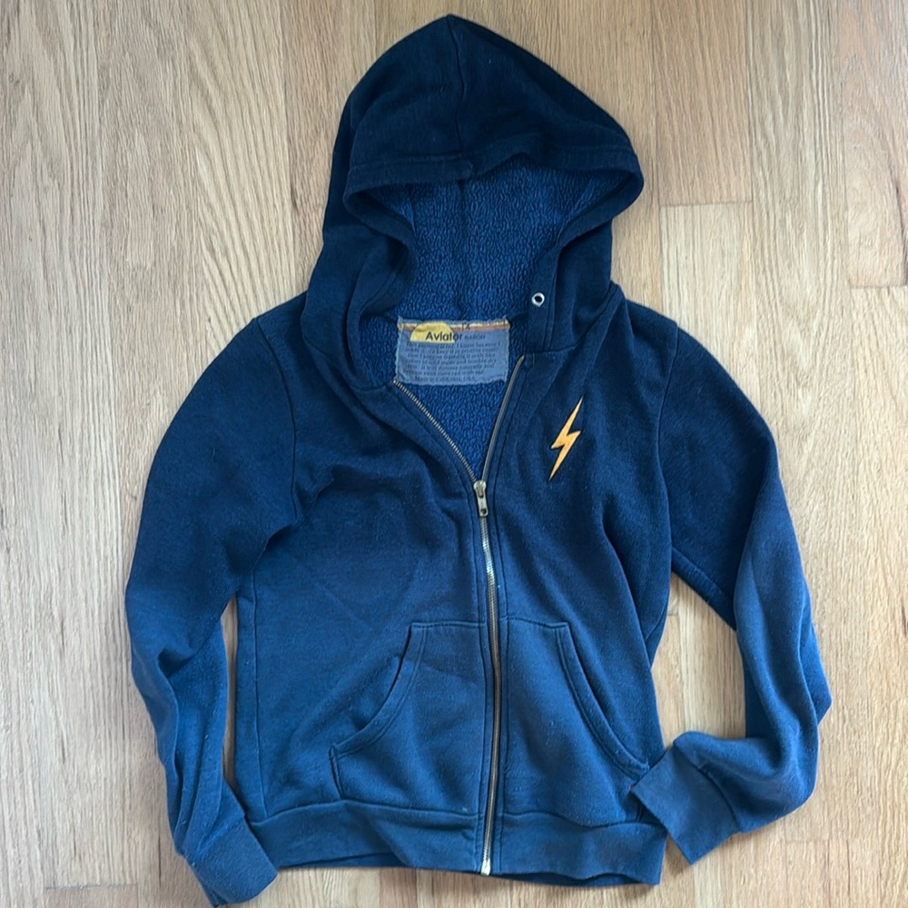 Aviator Nation blue faded beach hoodie boys size 14